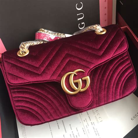 gucci red velvet makeup bag|gucci marmont shoulder bag red.